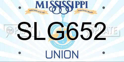 SLG652 Mississippi License Plate