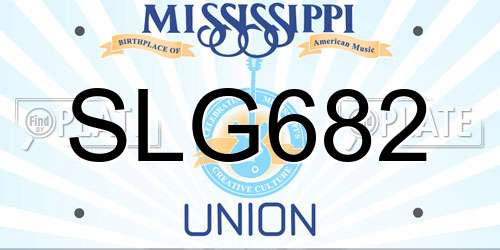 SLG682 Mississippi License Plate