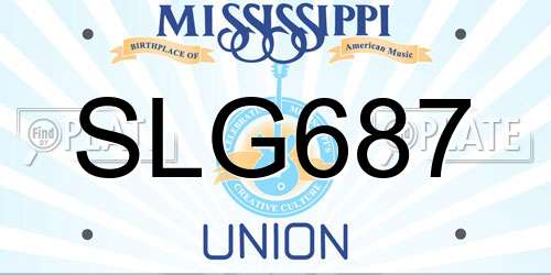 SLG687 Mississippi License Plate