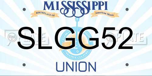 SLGG52 Mississippi License Plate