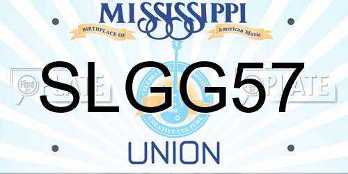 SLGG57 Mississippi License Plate