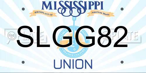 SLGG82 Mississippi License Plate