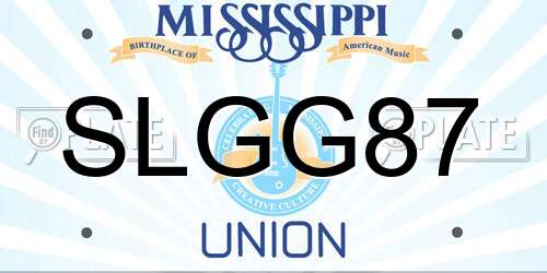 SLGG87 Mississippi License Plate