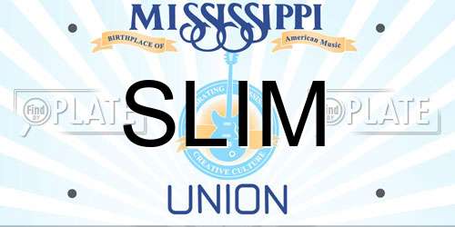 SLIM Mississippi License Plate