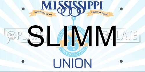 SLIMM Mississippi License Plate