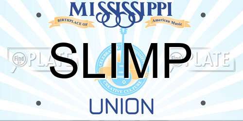SLIMP Mississippi License Plate