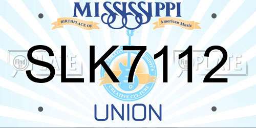 SLK7112 Mississippi License Plate