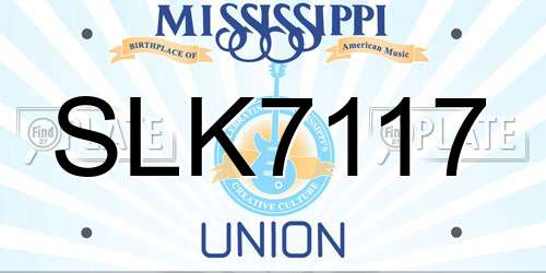 SLK7117 Mississippi License Plate
