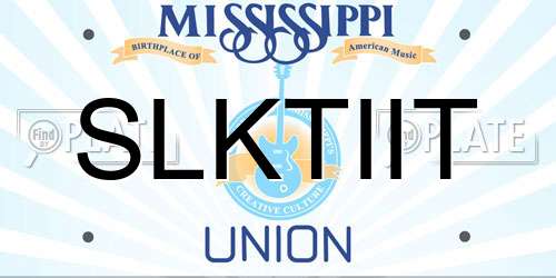 SLKTIIT Mississippi License Plate