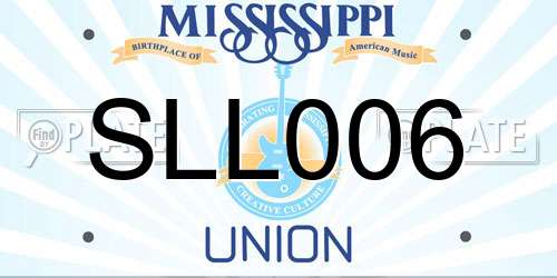 SLL006 Mississippi License Plate