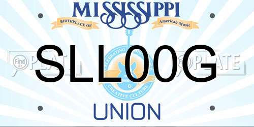 SLL00G Mississippi License Plate