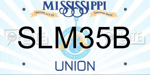 SLM35B Mississippi License Plate