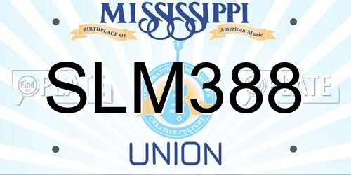 SLM388 Mississippi License Plate
