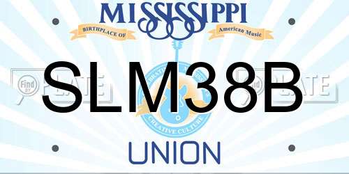 SLM38B Mississippi License Plate