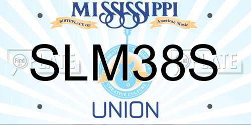 SLM38S Mississippi License Plate