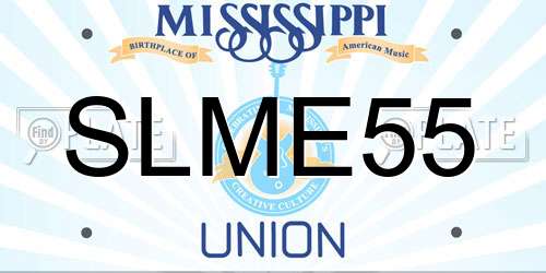 SLME55 Mississippi License Plate