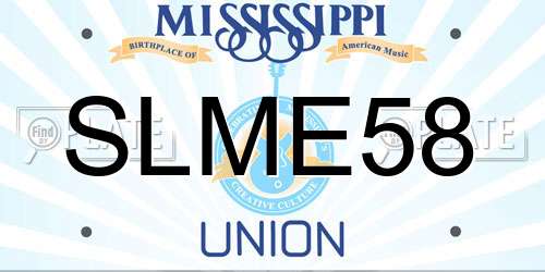 SLME58 Mississippi License Plate
