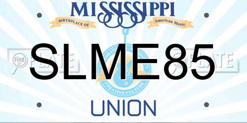 SLME85 Mississippi License Plate