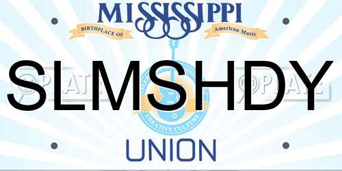 SLMSHDY Mississippi License Plate