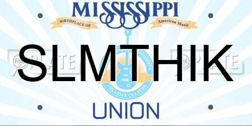 SLMTHIK Mississippi License Plate