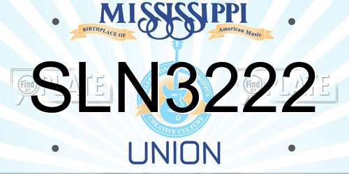 SLN3222 Mississippi License Plate