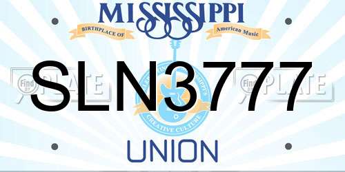 SLN3777 Mississippi License Plate