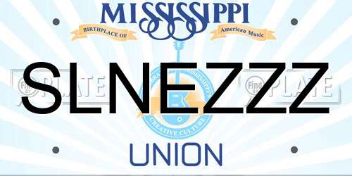 SLNEZZZ Mississippi License Plate