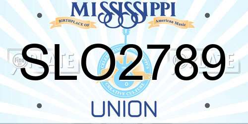 SLO2789 Mississippi License Plate