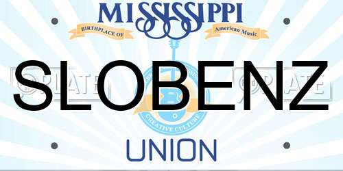 SLOBENZ Mississippi License Plate