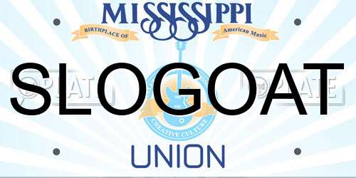 SLOGOAT Mississippi License Plate