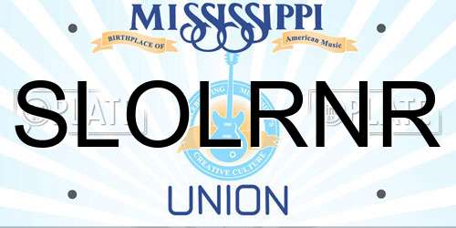 SLOLRNR Mississippi License Plate