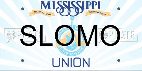 SLOMO Mississippi License Plate