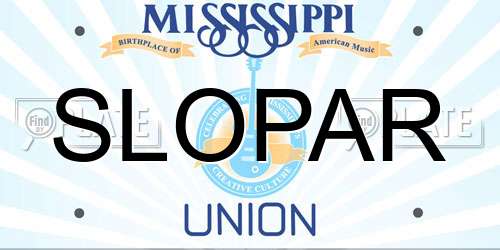 SLOPAR Mississippi License Plate