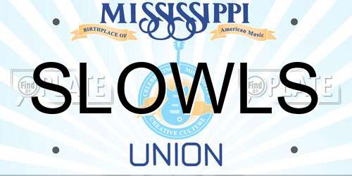 SLOWLS Mississippi License Plate