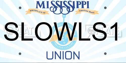 SLOWLS1 Mississippi License Plate