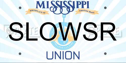 SLOWSR Mississippi License Plate