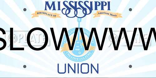 SLOWWWW Mississippi License Plate