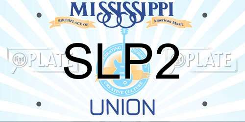 SLP2 Mississippi License Plate