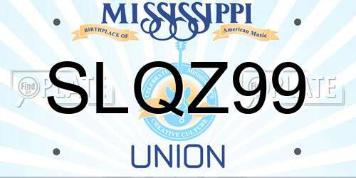 SLQZ99 Mississippi License Plate