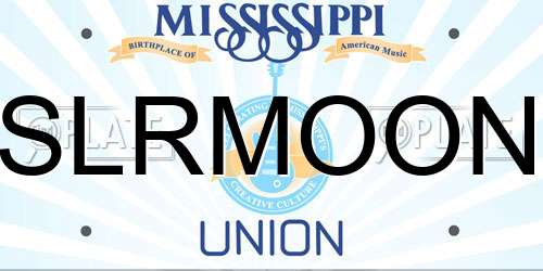 SLRMOON Mississippi License Plate