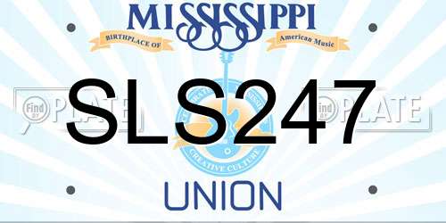 SLS247 Mississippi License Plate