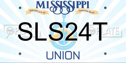 SLS24T Mississippi License Plate