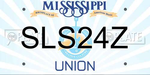 SLS24Z Mississippi License Plate