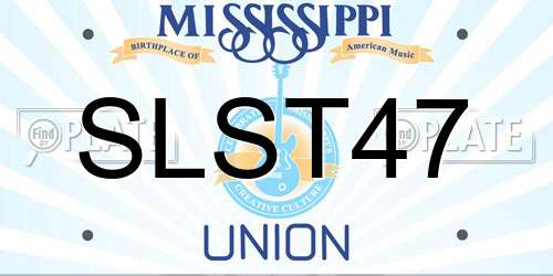 SLST47 Mississippi License Plate