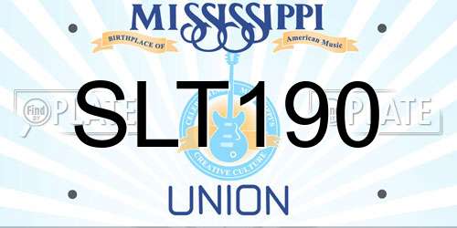 SLT190 Mississippi License Plate