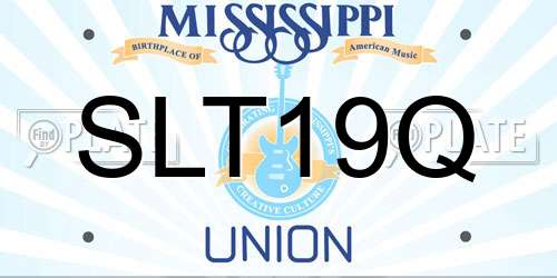 SLT19Q Mississippi License Plate