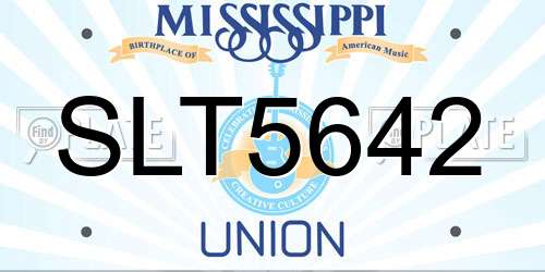 SLT5642 Mississippi License Plate