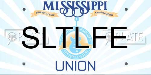 SLTLFE Mississippi License Plate