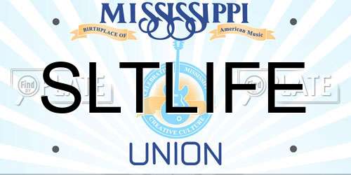 SLTLIFE Mississippi License Plate