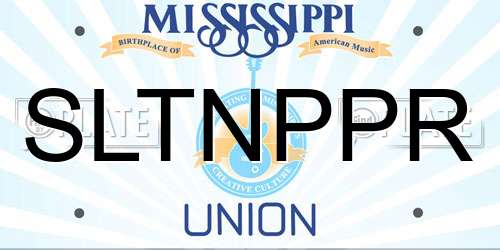SLTNPPR Mississippi License Plate